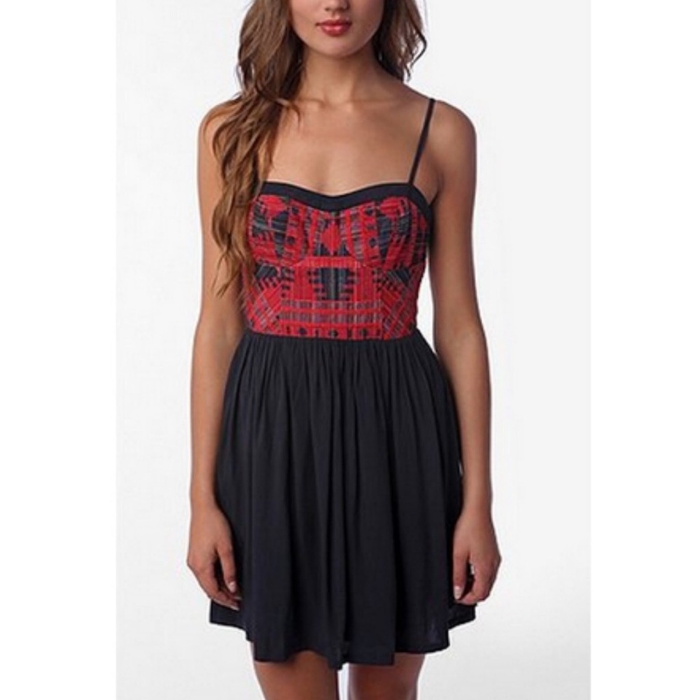 UO Staring At Stars Embroidered Mini Dress
